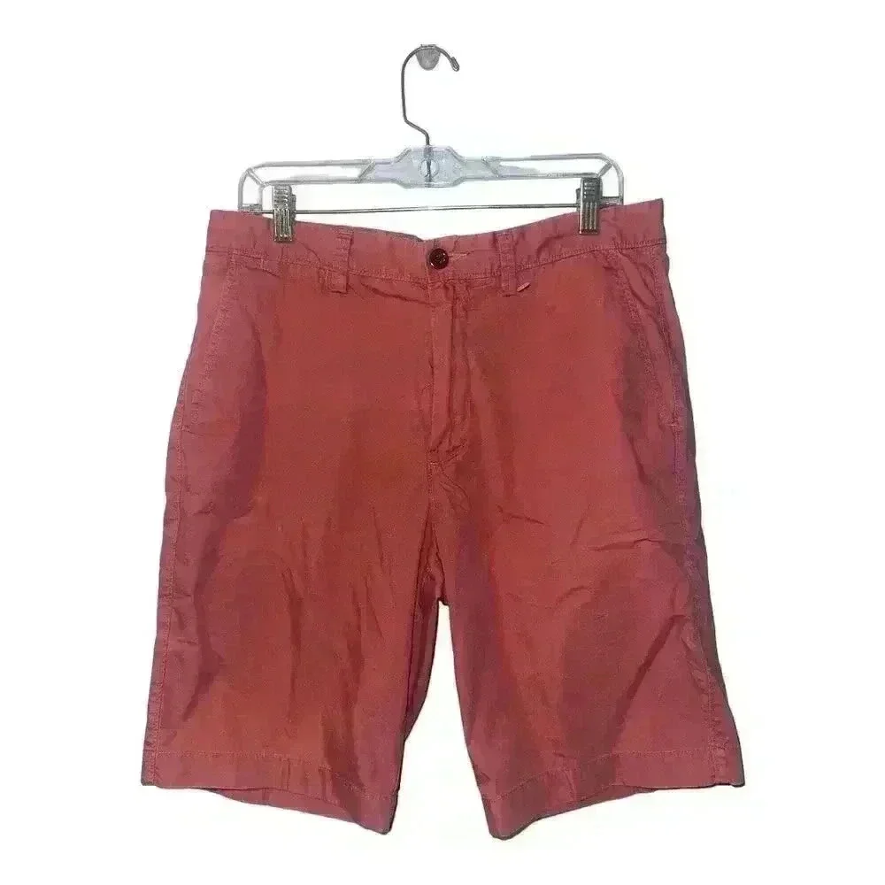 J Crew Club Mens Salmon Chino Shorts,‎ Size 33